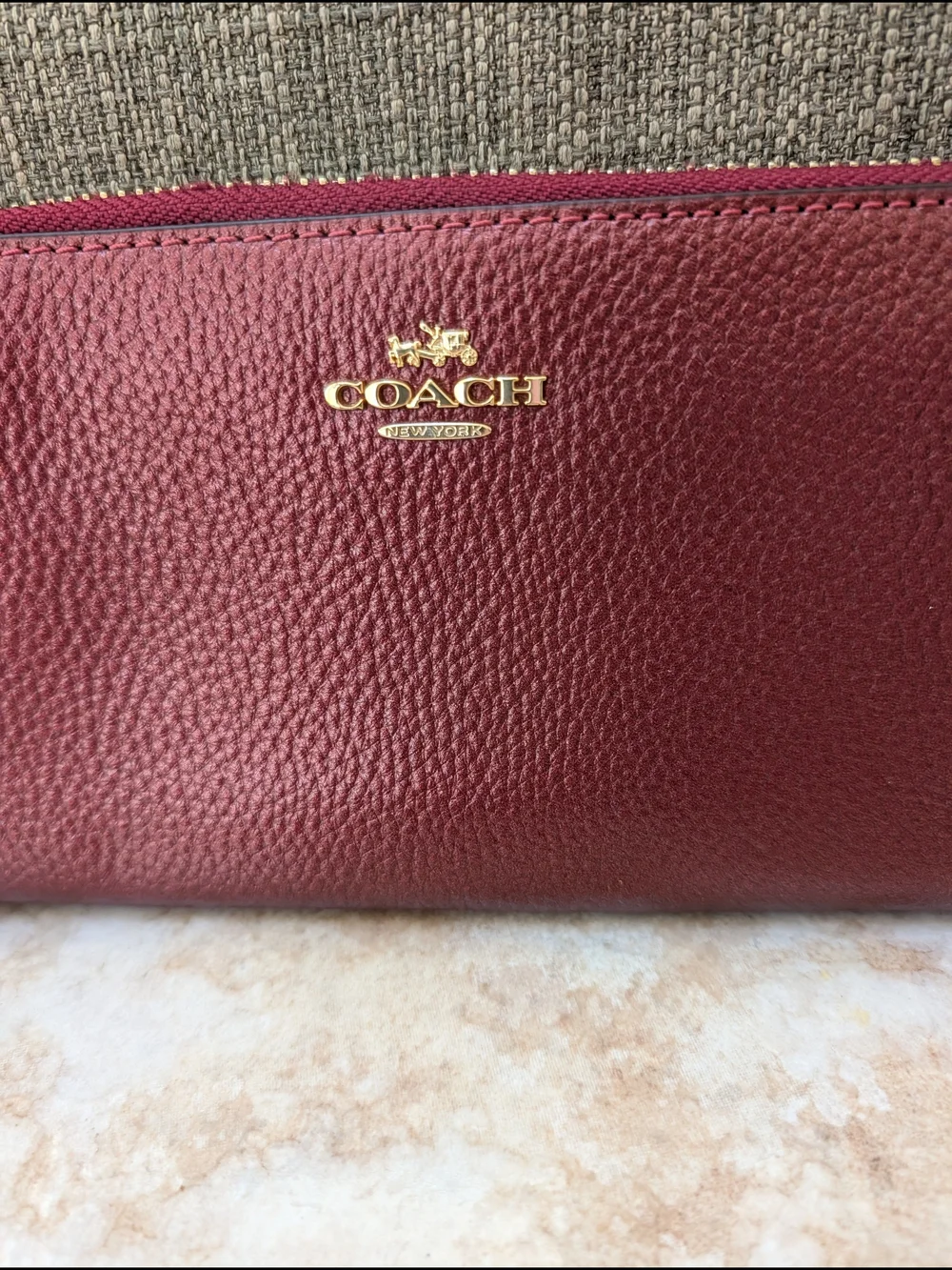 Coach pebbled leather